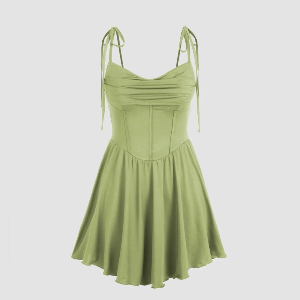 Cider Corset Ruffle Mini Dress
